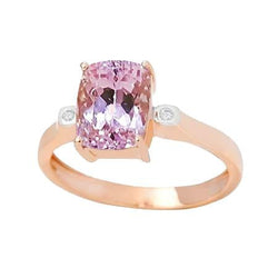 Bague Bicolore Big Pink Kunzite 27.10 Carats Diamants