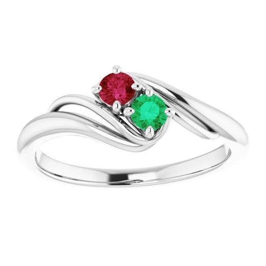 Bague Columbian Vert Emeraude Et Rubis 0.50 Carat Femme Bijoux Neuf - HarryChadEnt.FR