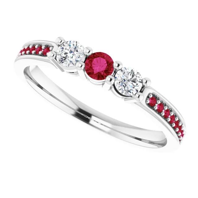 Bague Diamant 1.07 Carats Rubis Birman Femme Bijoux Nouveau - HarryChadEnt.FR