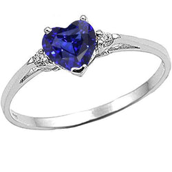 Bague Diamant Rond Trois Pierres Coeur Saphir Sri Lankais 1.75 Carats