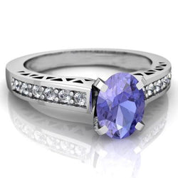 Bague Diamant Round Cut tanzanite 4.10 carats