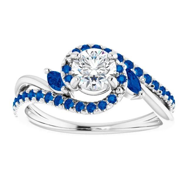 Bague Diamant Saphir Bleu 1.65 Carat - HarryChadEnt.FR