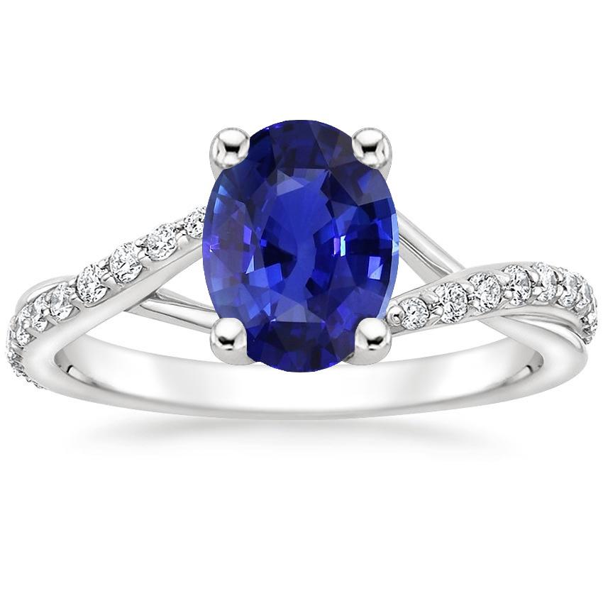Bague Femme Diamant Pierre Gemme Ovale Ceylan Saphir Or 3 Carats - HarryChadEnt.FR