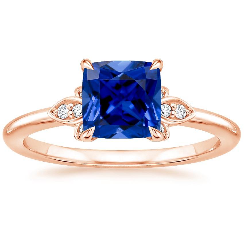 Bague Femme Diamant Pierres Précieuses Avec Coussin Saphir Bleu 2.50 Carats Nouveau - HarryChadEnt.FR