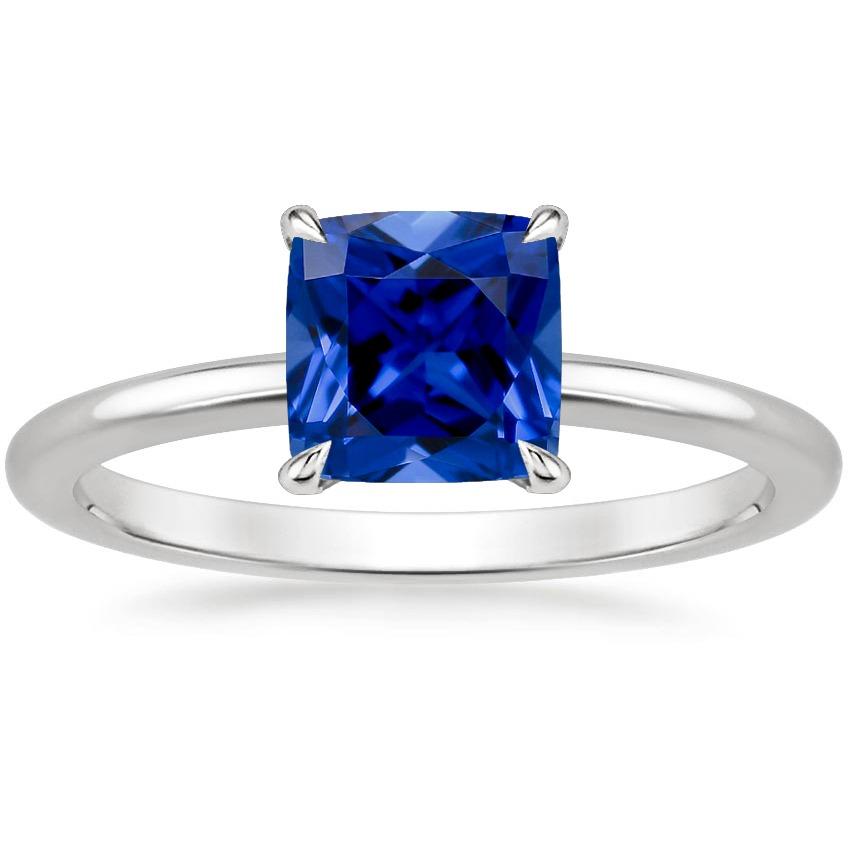 Bague Femme Pierres Précieuses Solitaire Saphir Sri Lankais Coussin 2.25 Carats - HarryChadEnt.FR