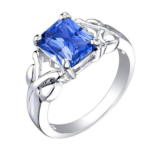 Bague Femme Trillion Diamant Style Vintage Saphir 3 Pierres 2.50 Carats - HarryChadEnt.FR