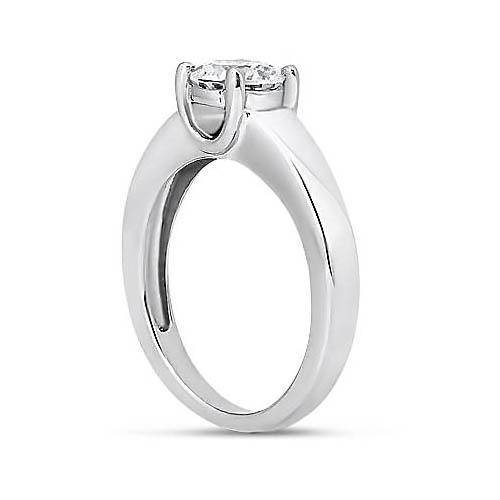 Bague Solitaire Diamant Rond 1.50 Carats Or Blanc 14K - HarryChadEnt.FR