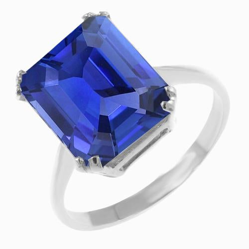 Bague Solitaire Émeraude Saphir Sri Lankais 2.50 Carats Ensemble Panier - HarryChadEnt.FR
