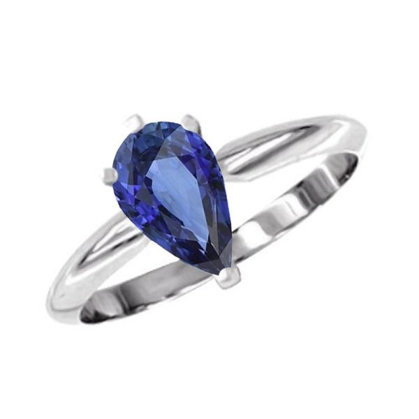 Bague Solitaire Or Bijoux Poire Ceylan Saphir 2 Carats - HarryChadEnt.FR