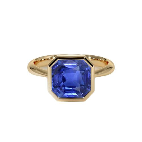 Bague Solitaire Or Jaune Saphir Ceylan Serti 5 Carats - HarryChadEnt.FR