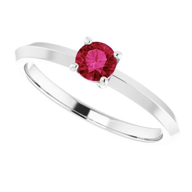 Bague Solitaire Rubis 1.25 Carats 4 Griffes Sertissage Bijoux Neuf - HarryChadEnt.FR