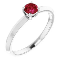 Bague Solitaire Rubis 1.25 Carats 4 Griffes Sertissage Bijoux Neuf
