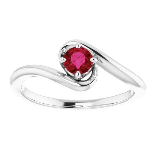 Bague Solitaire Rubis Birman 1.50 Carats Style Twisted Bijoux Neuf - HarryChadEnt.FR