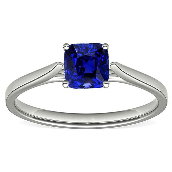 Bague Solitaire Saphir Bleu Naturel 1.50 Carats Bijoux Femme Or - HarryChadEnt.FR