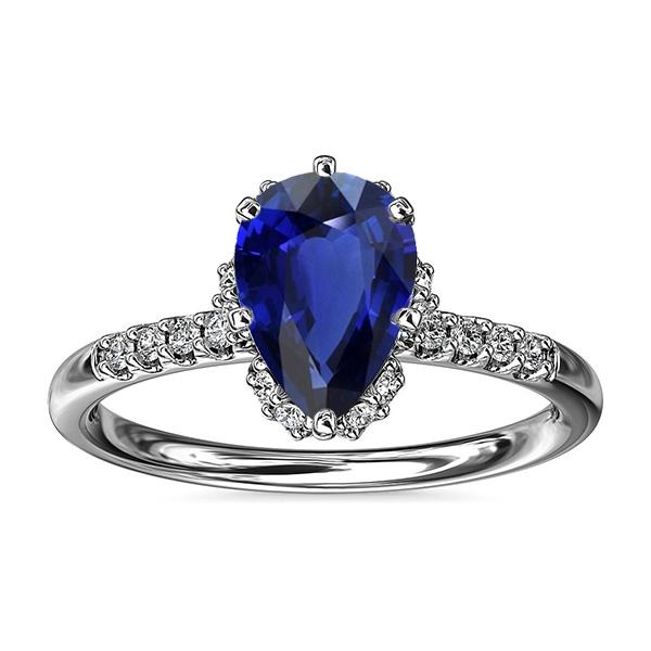 Bague Trois Pierres Émeraude Ceylan Saphir 1.75 Carats Style Bypass - HarryChadEnt.FR