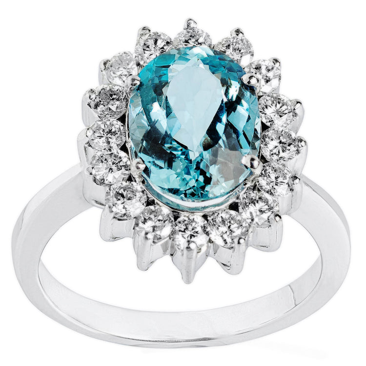 Bague diamant topaze bleue - HarryChadEnt.FR