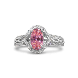 Bague anniversaire en or blanc 14 carats 3.50 ct saphir et diamants