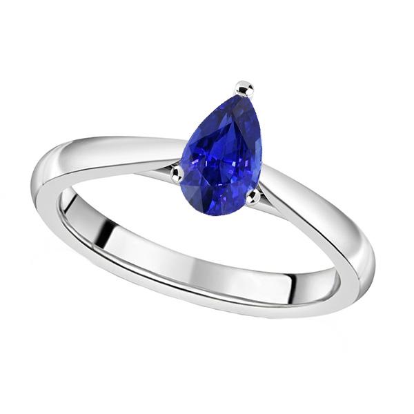 Bague d'anniversaire Solitaire Srilanka Saphir Bijoux 1 Carat - HarryChadEnt.FR