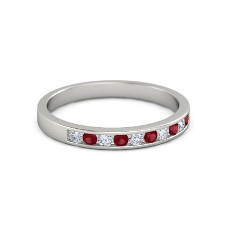 Bague d'anniversaire de mariage diamant rubis 1 carat - HarryChadEnt.FR