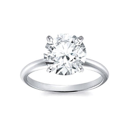 Bague de Fiançailles Diamant Solitaire Rond 2 Carats Or Blanc 14K