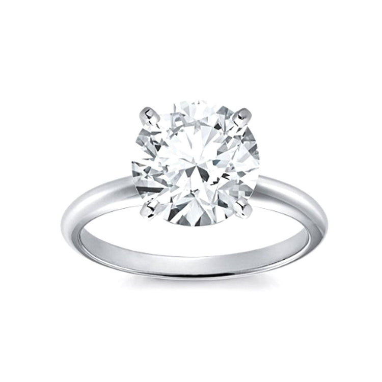 Bague de Fiançailles Diamant Solitaire Rond 2 Carats Or Blanc 14K - HarryChadEnt.FR