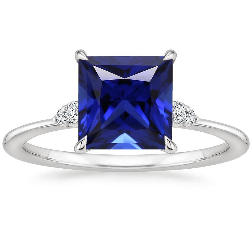 Bague de Fiançailles Femme Saphir Bleu et Diamant 5.25 Carat - HarryChadEnt.FR