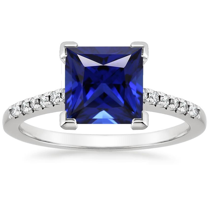 Bague de Fiançailles Princesse Ceylan Saphir et Diamant 5.25 Carat - HarryChadEnt.FR