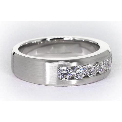 Bague de bijoux pour hommes avec bande de diamants sertie de canaux 1.80 carats - HarryChadEnt.FR