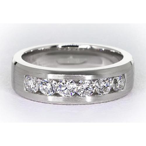 Bague de bijoux pour hommes avec bande de diamants sertie de canaux 1.80 carats - HarryChadEnt.FR