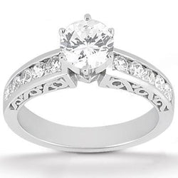 Bague de fiançailles diamant 1.51 carats pour femme avec accents Nouveau