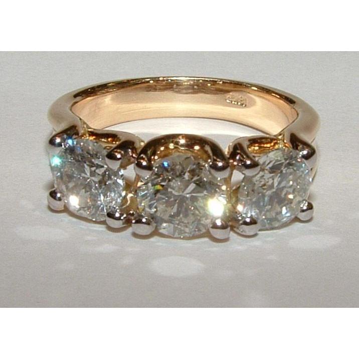 Bague de fiançailles diamant 3 carats bijoux 3 pierres - HarryChadEnt.FR