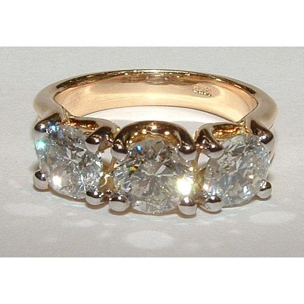 Bague de fiançailles diamant 3 carats bijoux 3 pierres - HarryChadEnt.FR