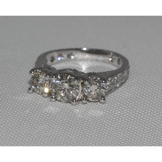 Bague de fiançailles diamants 2.75 carats or blanc femme bijoux - HarryChadEnt.FR