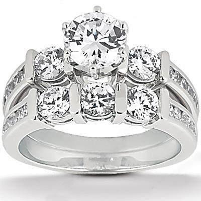 Bague de fiançailles en or blanc 2.45 carats sertie de diamants - HarryChadEnt.FR