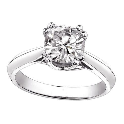 Bague de fiançailles solitaire diamant coussin 1 carat - HarryChadEnt.FR