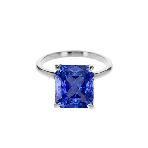 Bague de fiançailles solitaire saphir 2 carats en or taille radiant 14K - HarryChadEnt.FR