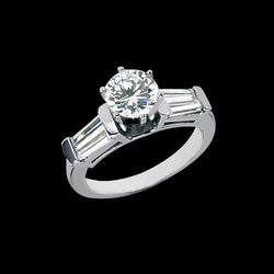 Bague de fiançailles style trois pierres diamants 2.01 carats Nouveau
