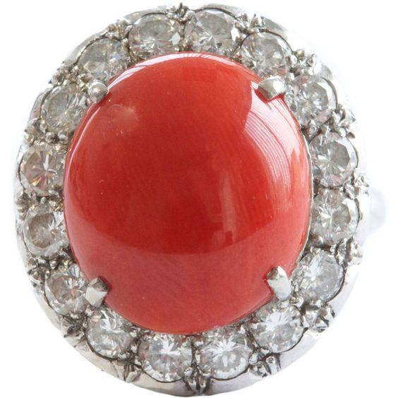 Bague de mariage en corail rouge et diamants taille ronde de 11.25 ct en or 14 carats - HarryChadEnt.FR