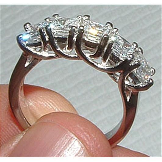 Bague diamant taille princesse de 2.50 carats en or blanc massif neuf - HarryChadEnt.FR