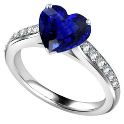 Bague en diamant de saphir de Ceylan. bijoux de pierres précieuses à tige conique de 4 carats