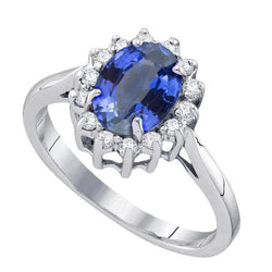 Bague en saphir bleu de Ceylan. bijoux en diamant de 4.70 carats