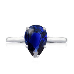 Bague en saphir srilanka solitaire taille poire 2 carats sertie de bijoux