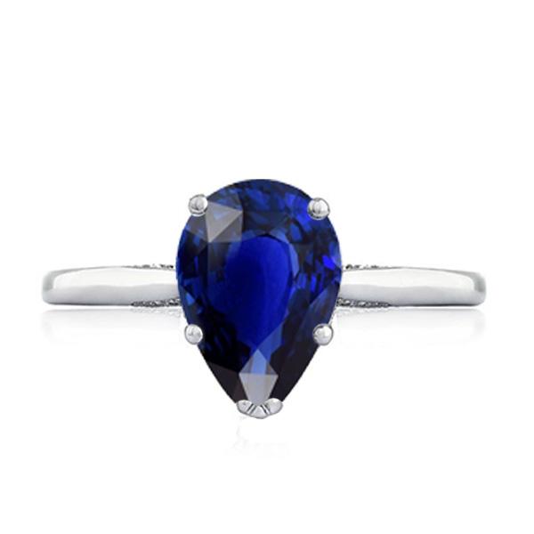 Bague en saphir srilanka solitaire taille poire 2 carats sertie de bijoux - HarryChadEnt.FR