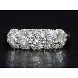 Bande De Diamants Demi-Éternité 4.50 Carats Bijoux En Or Blanc Neuf