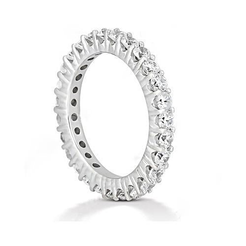 Bande de fiançailles éternité diamant rond 1.35 carat pour femme Nouveau - HarryChadEnt.FR