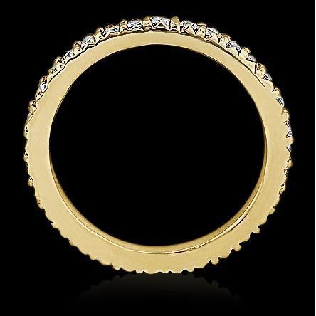 Bande d'éternité en or jaune 14 carats avec diamants 1.60 carats - HarryChadEnt.FR
