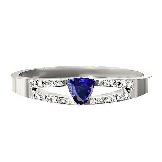 Bijoux en pierres précieuses Bague en saphir de mille milliards de diamants à tige fendue 1 carat - HarryChadEnt.FR