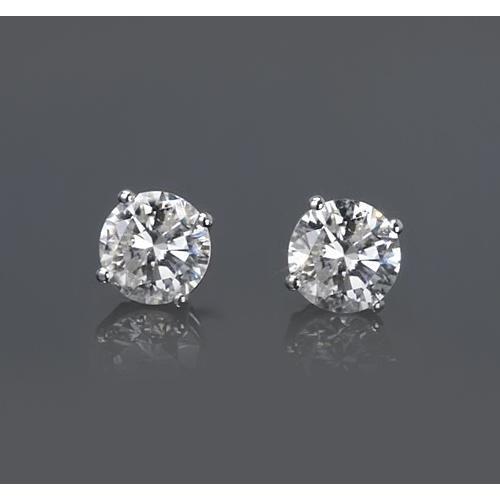 Boucle d'oreille diamant 1 carat taille ronde - HarryChadEnt.FR