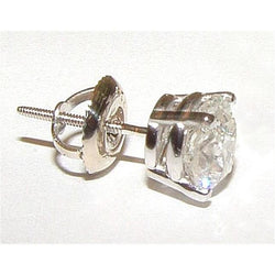 Boucle d'oreille diamant 2 carats Boucle d'oreille homme Or blanc