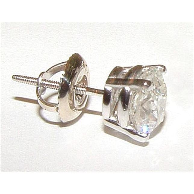 Boucle d'oreille diamant 2 carats Boucle d'oreille homme Or blanc - HarryChadEnt.FR